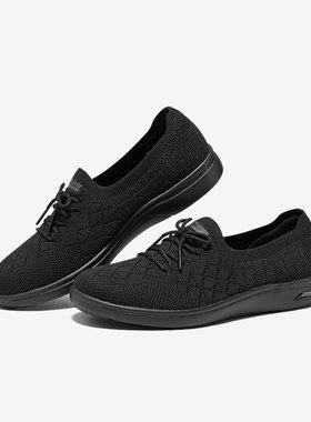 Skechers/斯凯奇正品2023新款女子网布透气一脚蹬运动休闲鞋