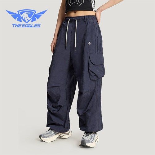 Adidas/阿迪达斯正品三叶草女士运动宽松舒适工装休闲长裤KT3058