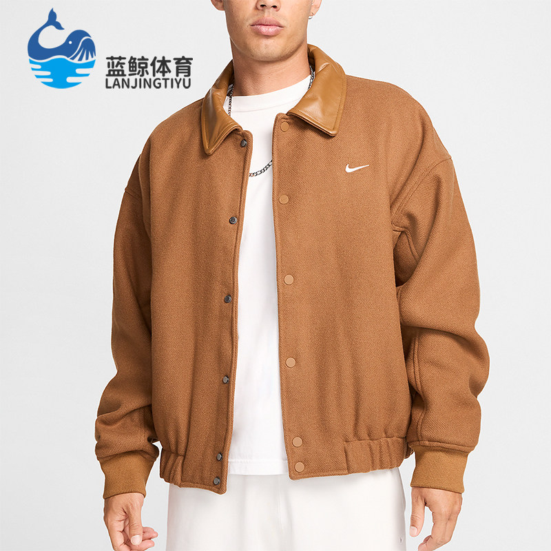 Nike/耐克正品Solo Swoosh男士复古翻领单排扣外套FZ1168-281