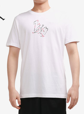 Nike/耐克正品当季新款男子白色印花短袖休闲运动T恤DC4829-100