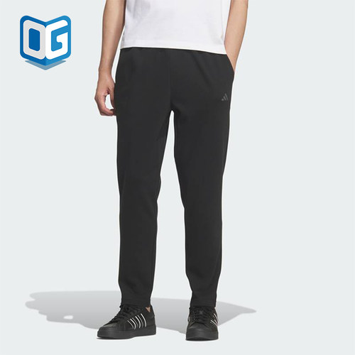 Adidas/阿迪达斯正品 徽标系带锥形针织经典透气休闲运动裤KR2526