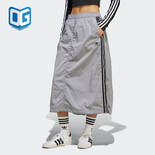 Adidas/阿迪达斯正品三叶草女士经典经典工装风运动半身裙JD2582