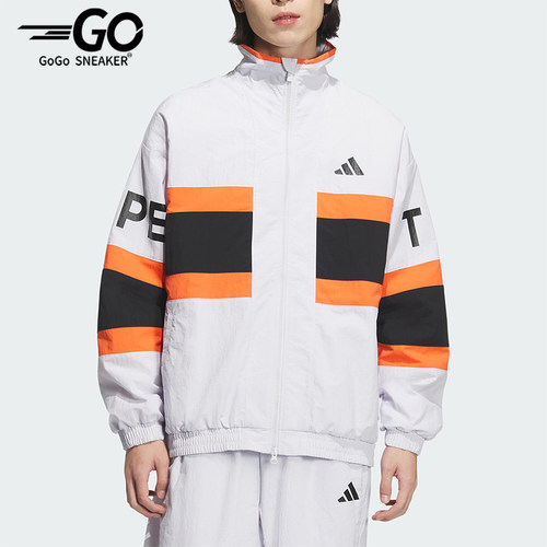 Adidas/阿迪达斯正品2026春季款男士日常立领梭织拼接外套JM2066