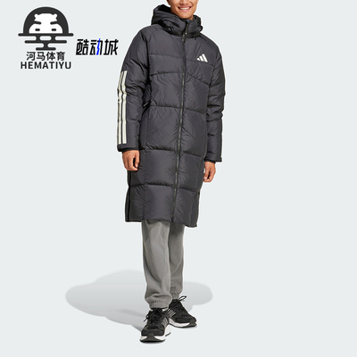 阿迪达斯男士保暖连帽羽绒服