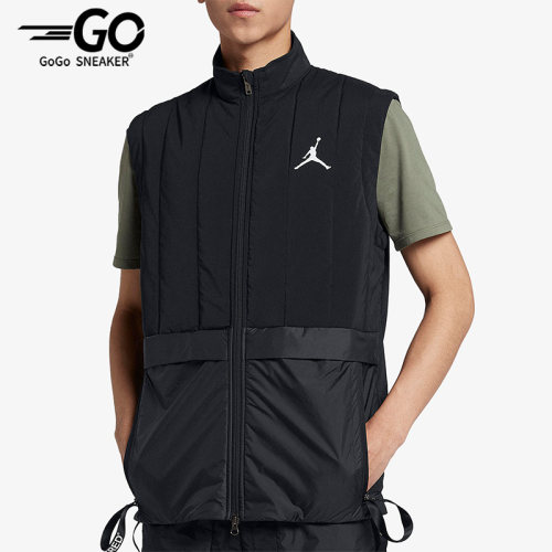 Nike/耐克正品JORDAN新款男黑色训练保暖经典宽松马甲AJ1057-010