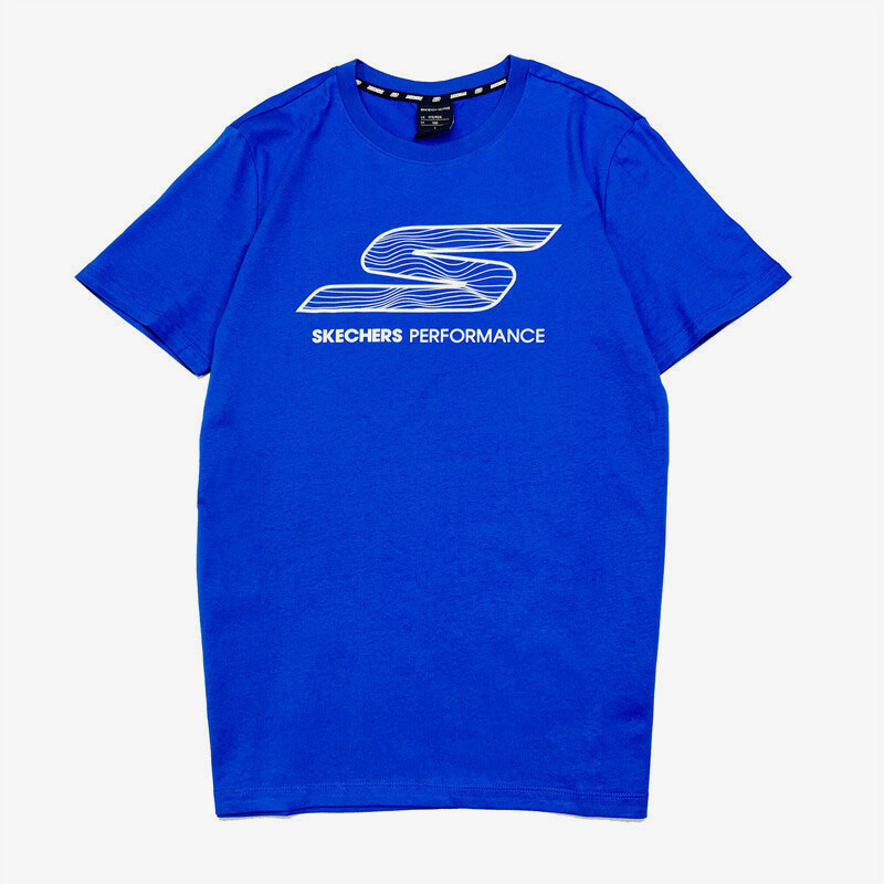 Skechers/斯凯奇正品夏季新款男子圆领宽松时尚运动T恤短袖