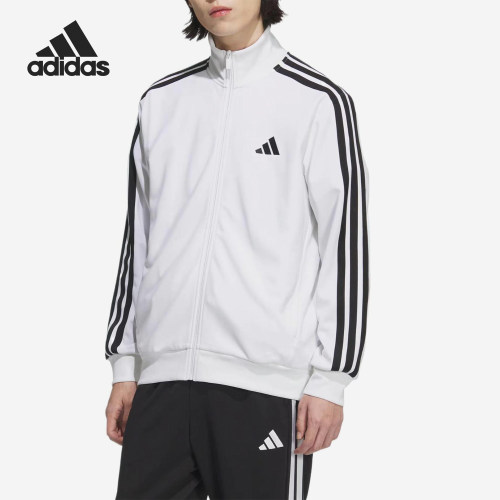 Adidas/阿迪达斯正品新款男双面针织舒适经典条纹夹克外套JV6979