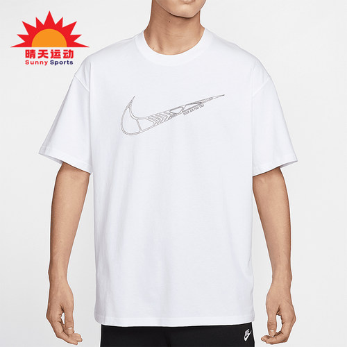 Nike/耐克正品Sportswear男士针织经典透气印花短袖T恤HJ0747-100