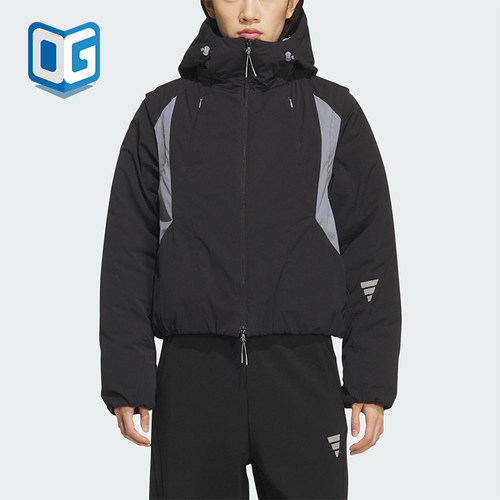 Adidas/阿迪达斯正品FUTURE STYLE女士休闲可拆卸保暖棉服KS0072