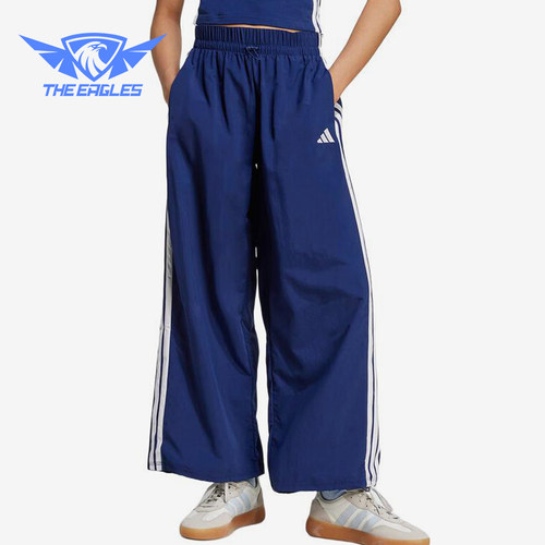 Adidas/阿迪达斯正品梭织条纹松紧休闲裤新款经典女休闲裤JV5328