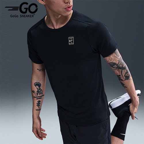 Nike/耐克正品Dri-FIT男士运动针织套头透气休闲短袖FZ6911-010