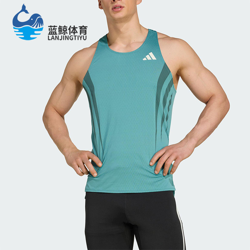 Adidas/阿迪达斯正品2025夏季款男士运动风跑步工字背背心JV9307