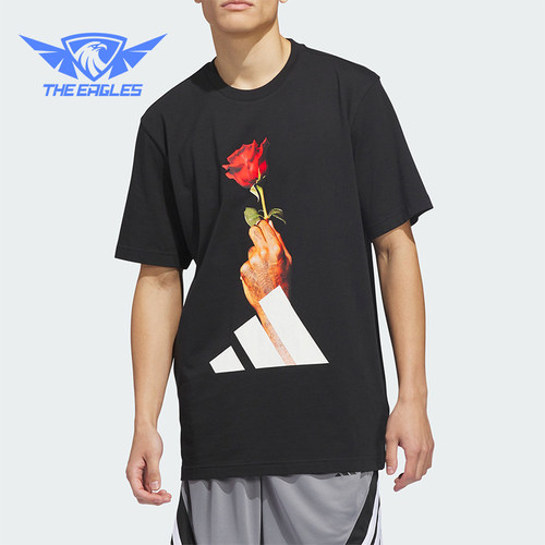 Adidas/阿迪达斯正品D-Rose男士篮球印花经典针织运动短袖KS2044