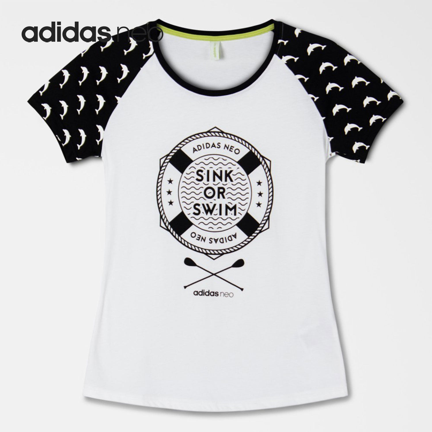 Adidas/阿迪达斯正品NEO夏季新款女子休闲运动短袖T恤AX5561