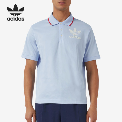 Adidas/阿迪达斯正品短袖Polo衫新款男浅蓝色POLO衫JJ2943
