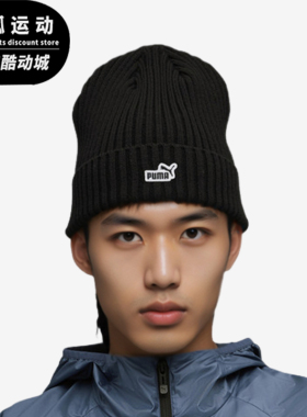 Puma/彪马正品2025年男女运动休闲保暖经典日常针织帽026417-01
