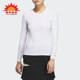 女士高尔夫运动圆领长袖 新款 T恤JF4598 阿迪达斯正品 Adidas