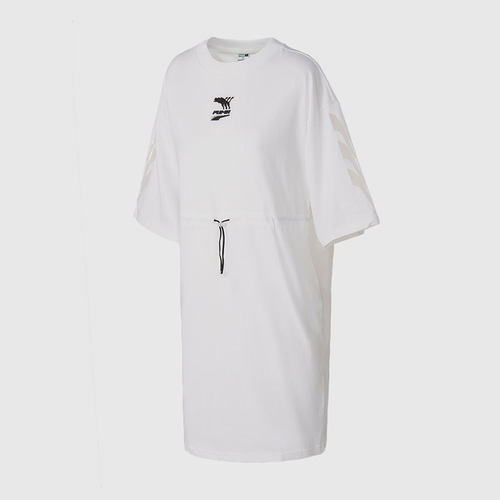 PUMA/彪马正品女子抽绳休闲时尚圆领运动短袖T恤连衣裙 599175-02