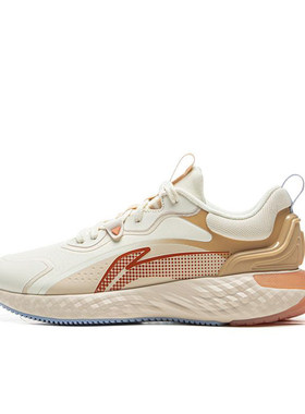 李宁正品新款女子减震防滑耐磨轻便回弹低帮运动休闲鞋AGLU306-1