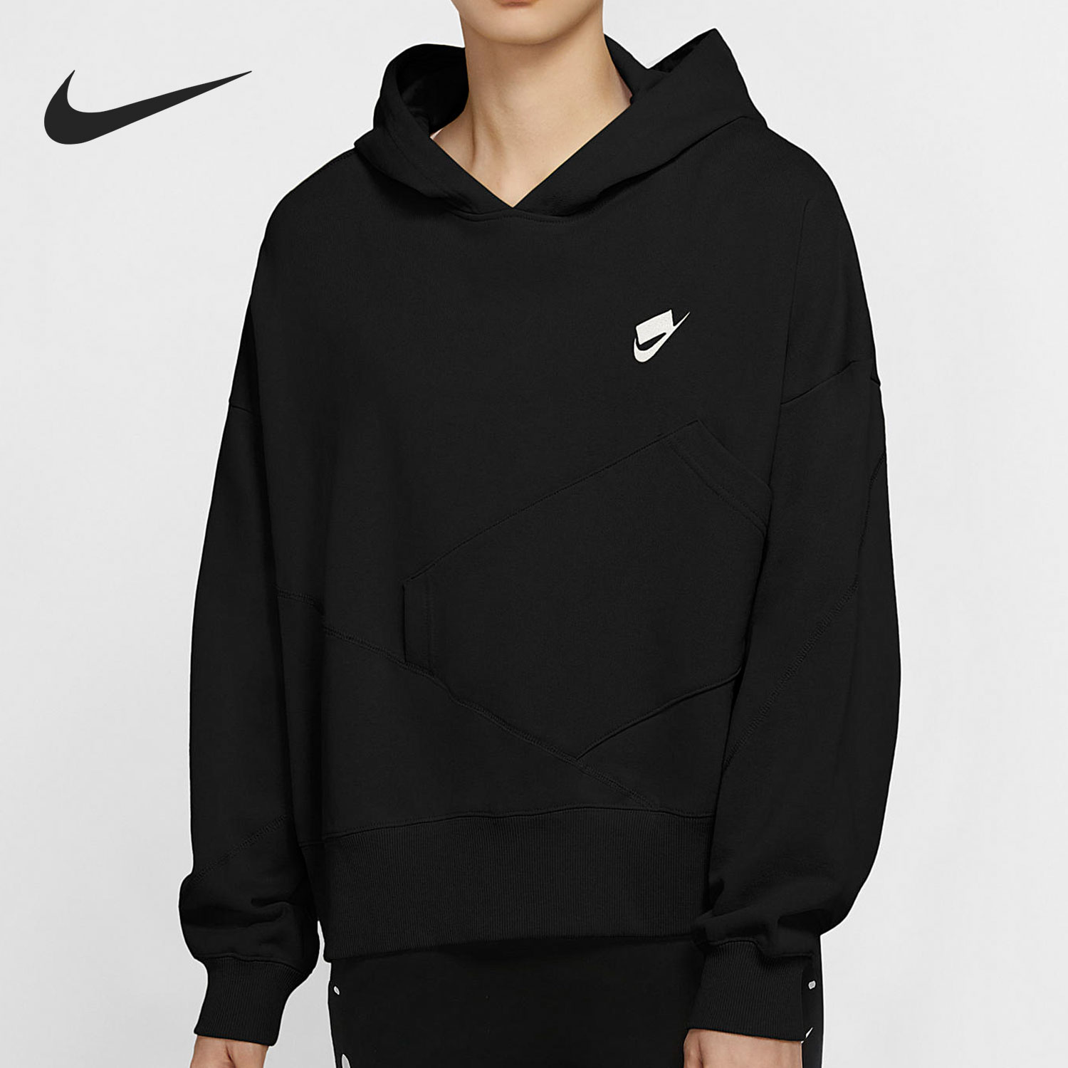 Nike/耐克正品2021新款女子运动休闲连帽套头衫卫衣 DC5281-010