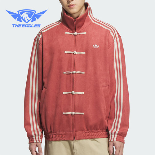 Adidas/阿迪达斯正品三叶草男女经典新中式仿麂皮外套JY8276