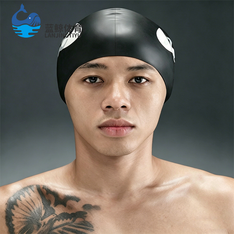 Nike/耐克正品NikeSwim硅胶泳帽新款男黑白色泳帽IQ7840-011