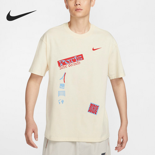 Nike/耐克正品新款男士时尚印花针织足球运动短袖FZ8729-113