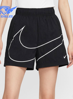 Nike/耐克正品新款女士宽松时尚休闲舒适简约梭织短裤 HM4633-010