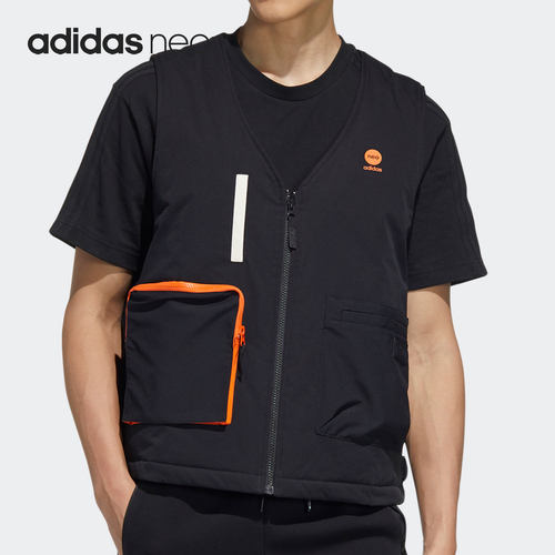 Adidas/阿迪达斯正品 NEO 男子隔层工装运动棉马甲 HD4633