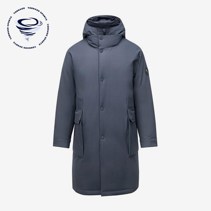 Skechers/斯凯奇正品冬季新款男士保暖户外梭织中长款羽绒服