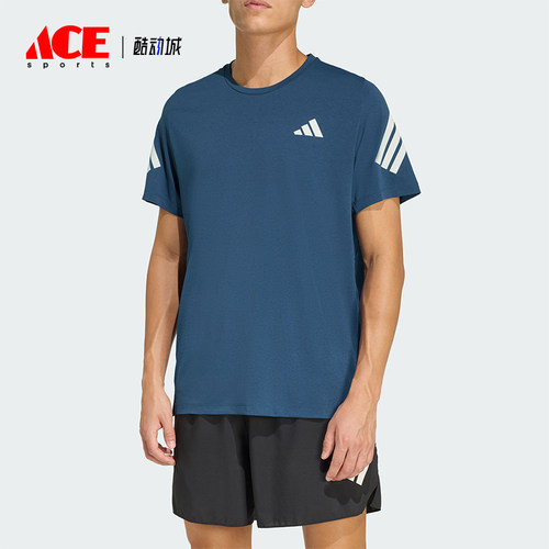 Adidas/阿迪达斯正品2026男士圆领舒适经典跑步运动短袖T恤JZ7692