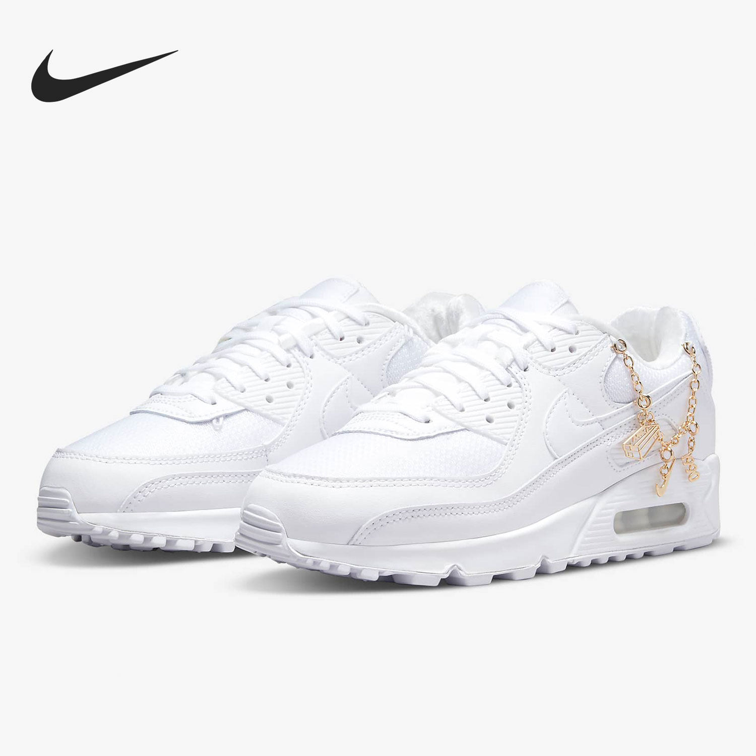 Nike/耐克官方正品AIR MAX 90 PRM新款女子运动休闲鞋 DH0569-100,运动鞋new,运动休闲鞋,淘宝优惠券,粉丝福利购,淘宝优惠卷