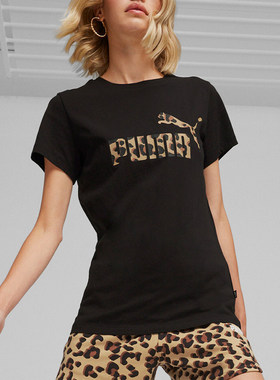 Puma/彪马正品2024新款女士经典圆领运动训练短袖630856-01