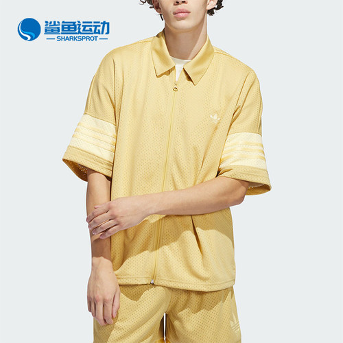 阿迪达斯男女运动中袖上衣