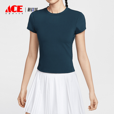 Nike/耐克正品DRI-FIT女士训练短款针织网球短袖HQ2995-478