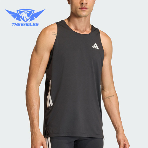 Adidas/阿迪达斯正品夏季男士透气日常跑步运动圆领背心T恤JZ6544