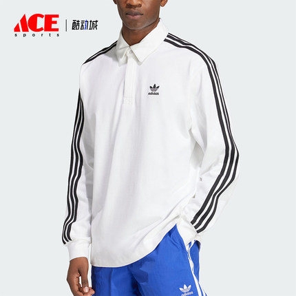 Adidas/阿迪达斯正品三叶草男士条纹针织美式运动长袖IZ2459