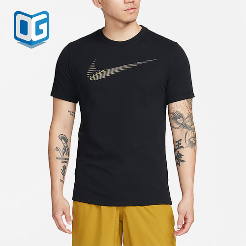 Nike/耐克正品2025男士耐穿圆领套头透气运动健身短袖FJ2465-010