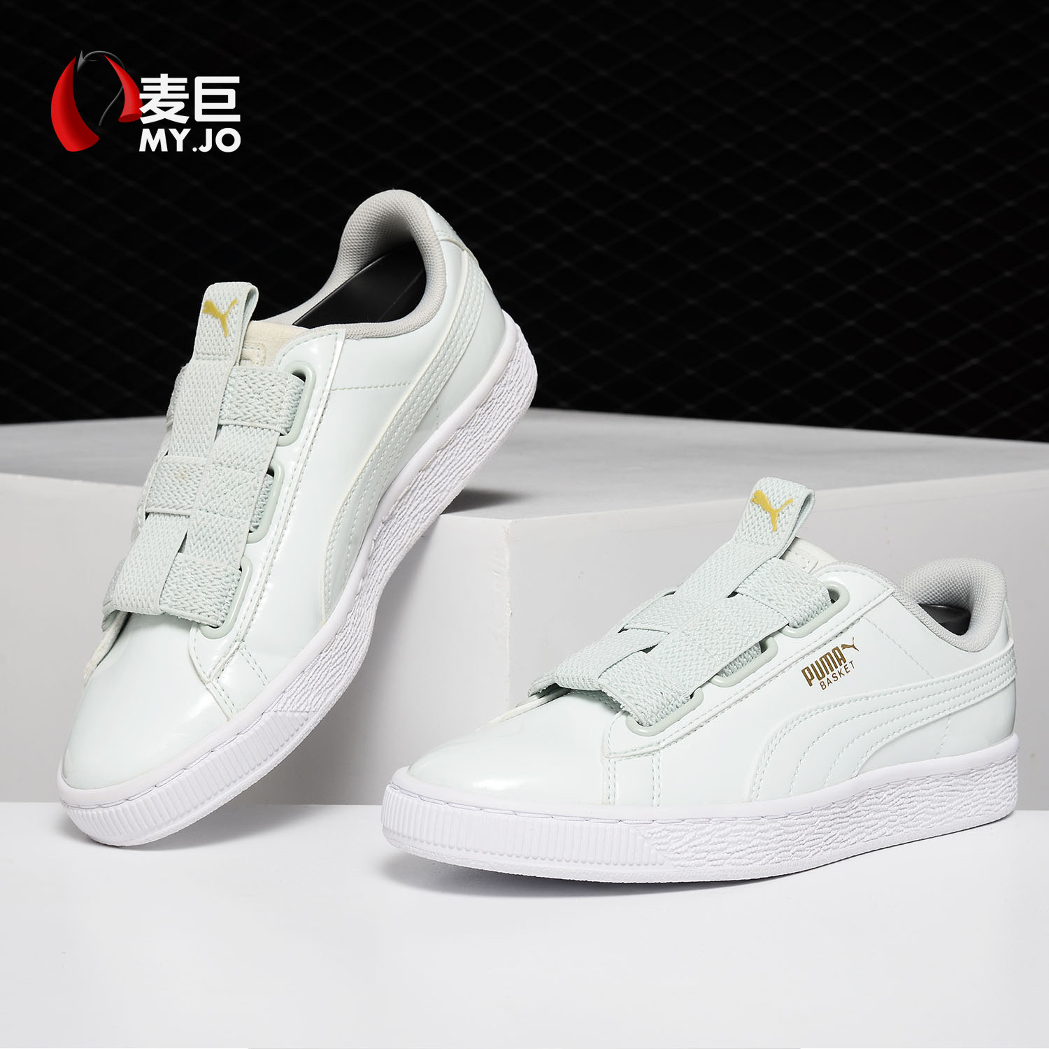 Puma/彪马正品 春季新款 漆皮蝴蝶结绑带运动休闲板鞋 366195