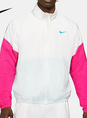 Nike/耐克正品男子梭织立领拼色舒适运动休闲夹克外套 CW7349-100