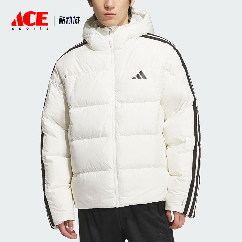 Adidas/阿迪达斯正品3S PUFF D JKT男士连帽保暖日常羽绒服KC2494