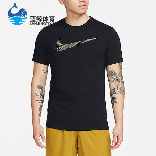 Nike/耐克正品2025男士耐穿圆领套头透气运动健身短袖FJ2465-010