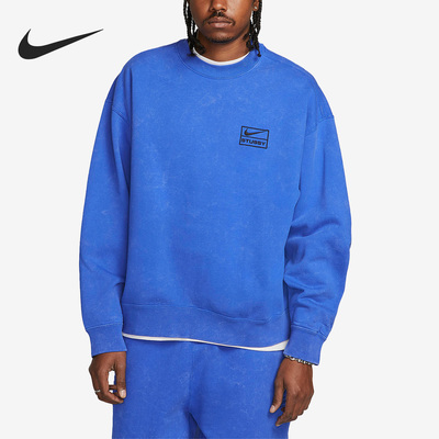 Nike/耐克正品男女同款纯色休闲圆领保暖加绒卫衣DR4426-480