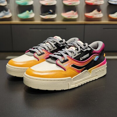 李宁正品001 BTC男子潮流时尚软弹舒适防滑耐磨休闲鞋AGCU053-3