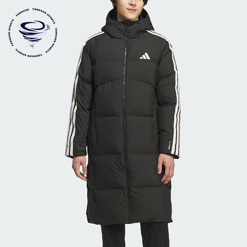 Adidas/阿迪达斯正品2025秋季款男士日常保暖连帽羽绒服KC2498