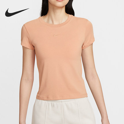 Nike/耐克官方正品Sportswear女士针织修身运动短袖FV5509-688