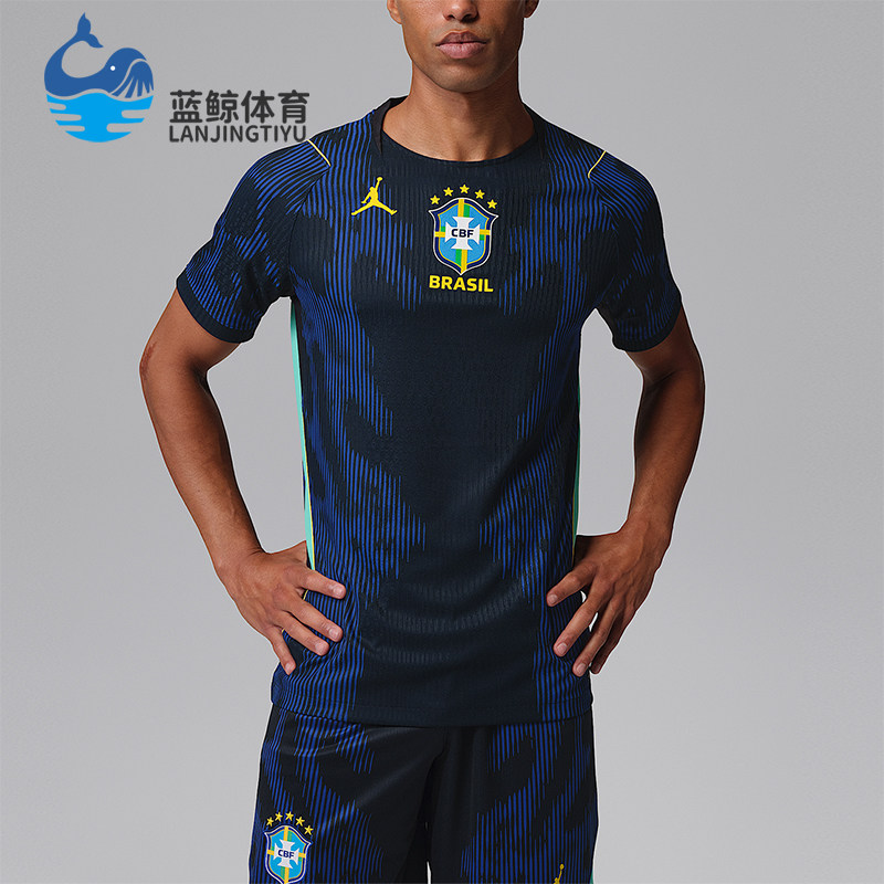 Nike/耐克正品巴西客场男士吸湿排汗足球经典运动T恤IU1074-417