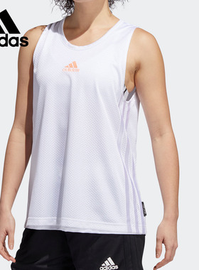 Adidas/阿迪达斯正品女子舒适休闲透气运动背心T恤 GH1433