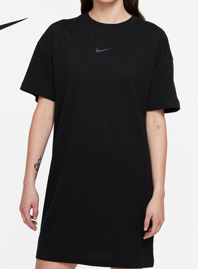 Nike/耐克正品新款女子简约时尚透气短袖休闲连衣裙DM4664