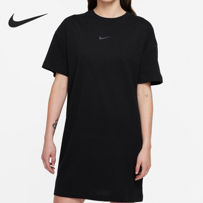 Nike/耐克正品新款女子简约时尚透气短袖休闲连衣裙DM4664